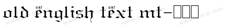 old english text mt字体转换